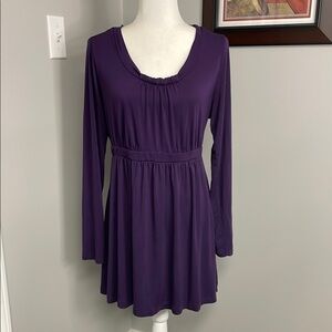 SOMA Live Lounge Wear Purple Knee Length Dress Nightshirt Gown Size Medium